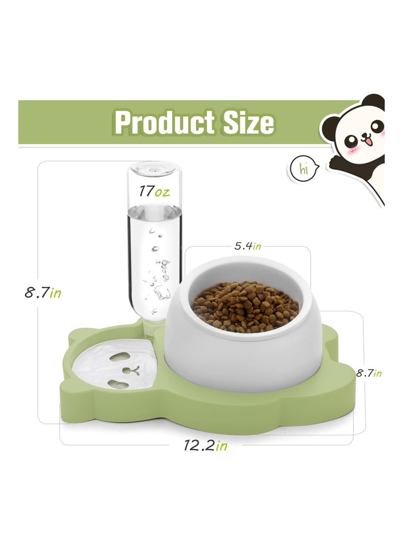 أوعية أنيقة مرتفعة للكلاب والقطط مع موزع مياه تلقائي مثالية للقطط الصغيرة والكلاب الصغيرة - Image 5