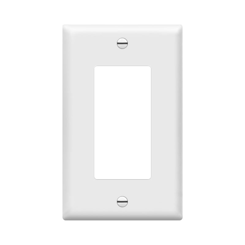ENERLITES Decorator Light Switch or Receptacle Outlet Wall Plate Gloss Finish Size 1Gang 450 x 276 Unbreakable Polycarbonate Thermoplastic UL Listed 8831W White