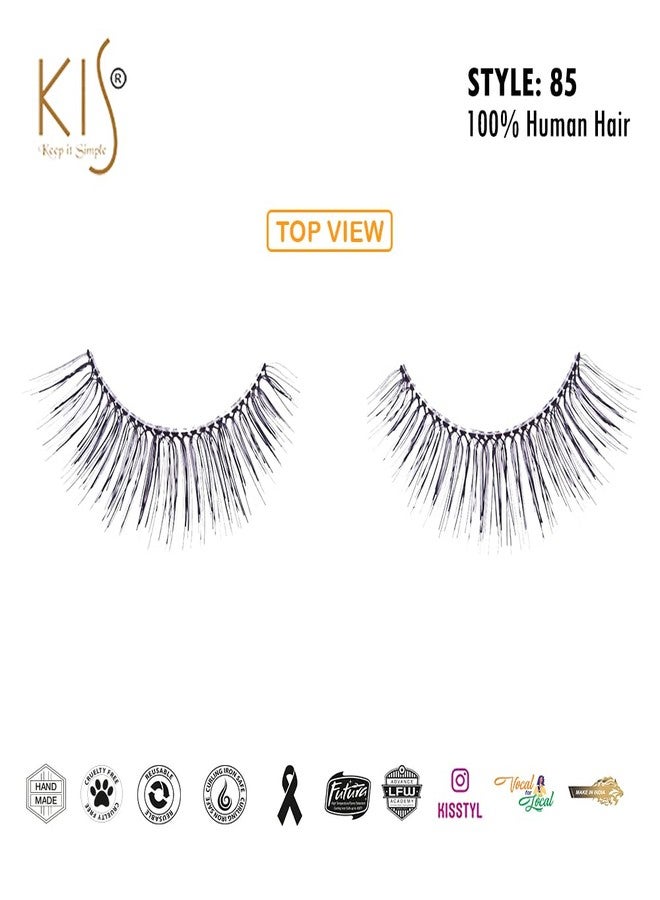 KIS Professional Eyelashes 100% Human Hair Blend Glamorous Handcrafted Versatile Hairpiece Snapon Look And Feel Cruelty-Free New Tapered End Cruelty Free Lashes For Women - Image 4