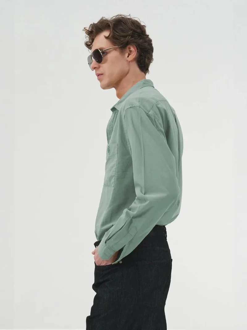 جيستو GIESTO Men's Cotton Poplin Long Sleeve Shirt