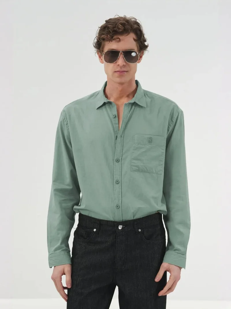 جيستو GIESTO Men's Cotton Poplin Long Sleeve Shirt