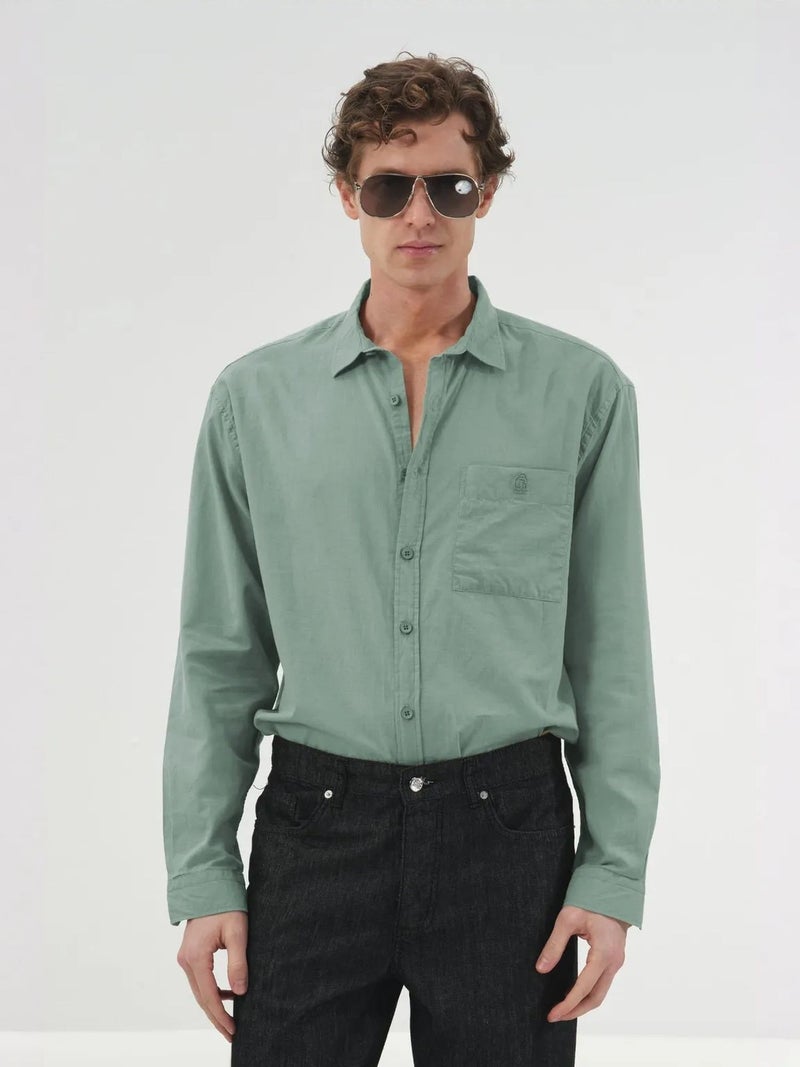 GIESTO Men's Cotton Poplin Long Sleeve Shirt - Image 1