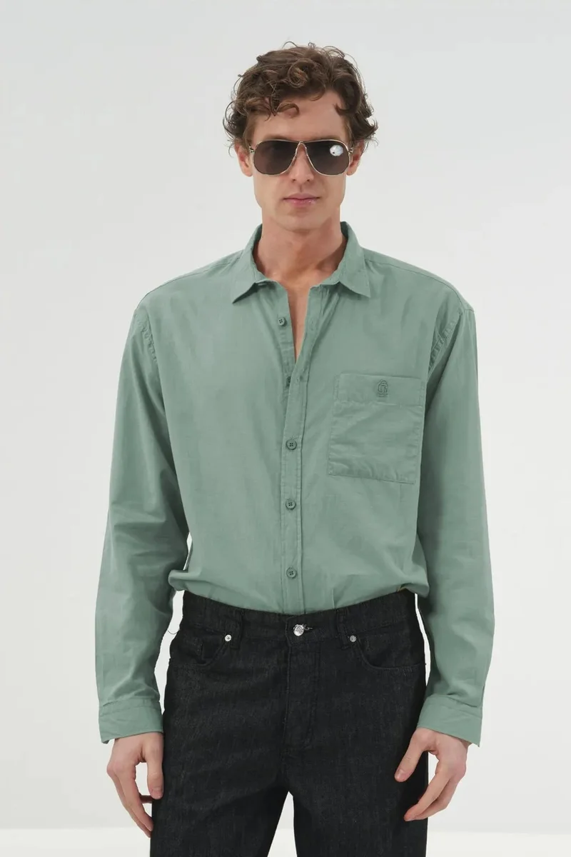 جيستو GIESTO Men's Cotton Poplin Long Sleeve Shirt