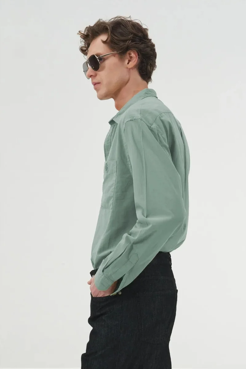جيستو GIESTO Men's Cotton Poplin Long Sleeve Shirt