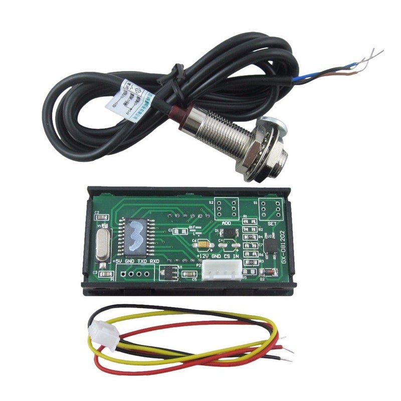 DIGITEN 4 Digital Green LED Tachometer RPM Speed Meter + Hall Proximity Switch Magnet Sensor NPN for Lathe Conveyor Belt - Image 2