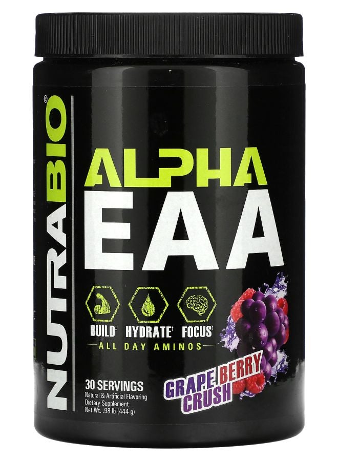 NutraBio Alpha EAA Grape Berry Crush 0.98 lb (444 g) - Image 1