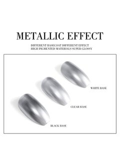 KYDA 18Ml Mirror Nail Polish Bright Colorful Nail Polish For Nail Art Longlasting Mirror Effect Nail Glue Gorgeous Reflective Manicure Nail Lacquerssilver 0.61 Fl Oz  - Image 3