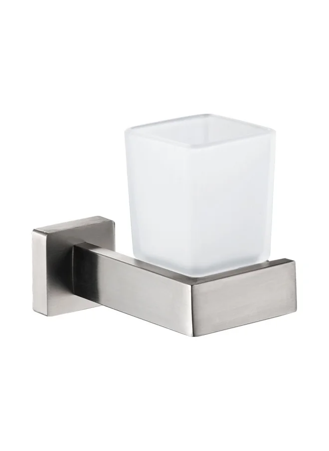 DANUBE HOME Milano Mariz Thumbler Holder Square Brushed Nickel