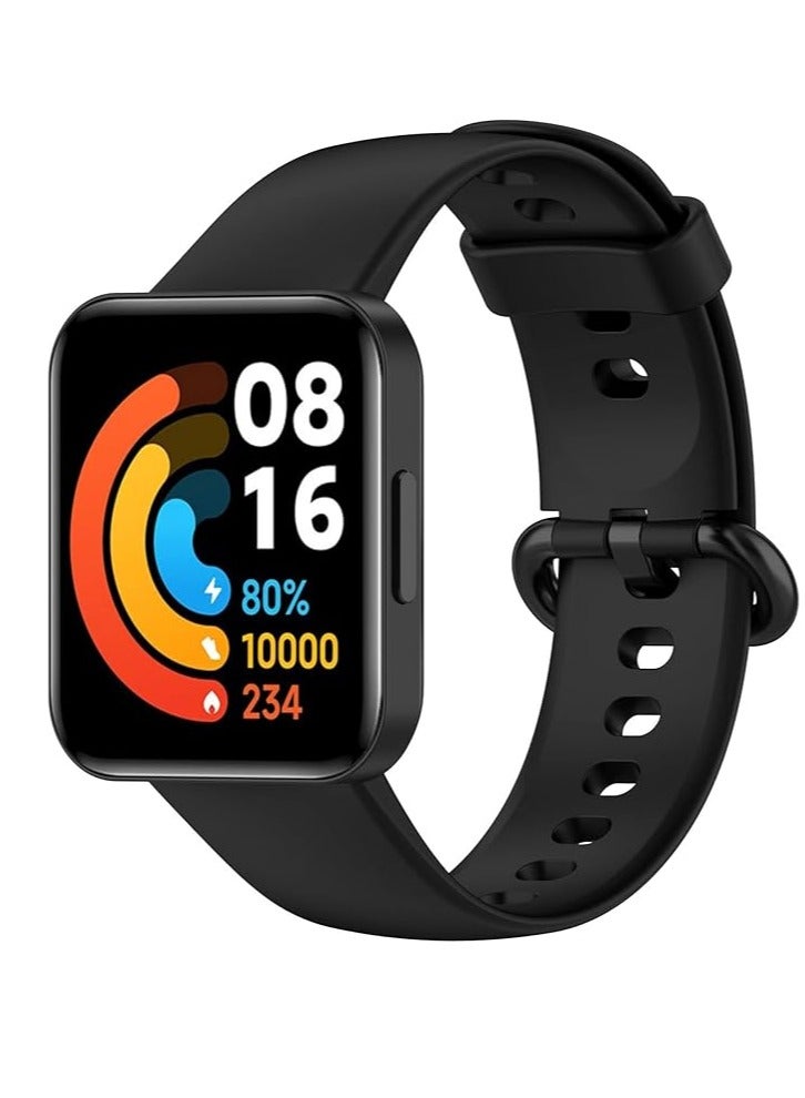 Strap Compatible with Redmi Watch 2 Lite/Poco Watch/Redmi Watch 2 / Soft Replacement Sport Silicone Strap - Image 1