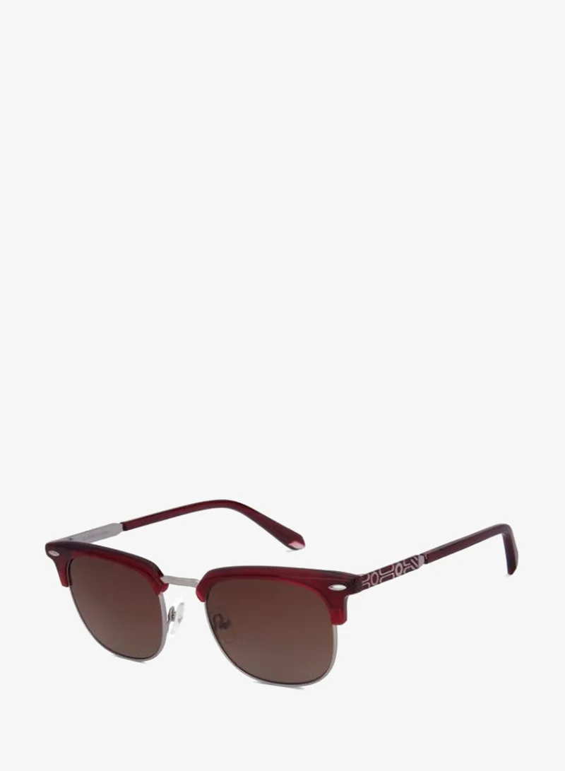 John Jacobs John Jacobs | Silver - Brown | Full Rim Clubmaster Stylish &amp; Premium Sunglasses | Urban Elegance | 100% UV Protected (UV400) | Women | Medium | JJ S17081