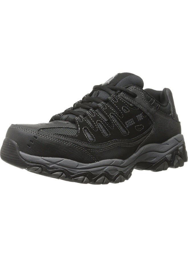 SKECHERS Skechers Mens Cankton Steel Toe Construction Shoe BlackCharcoal 10  - Image 1