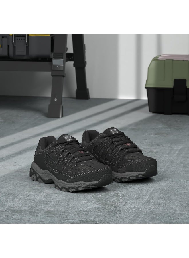 SKECHERS Skechers Mens Cankton Steel Toe Construction Shoe BlackCharcoal 10  - Image 2