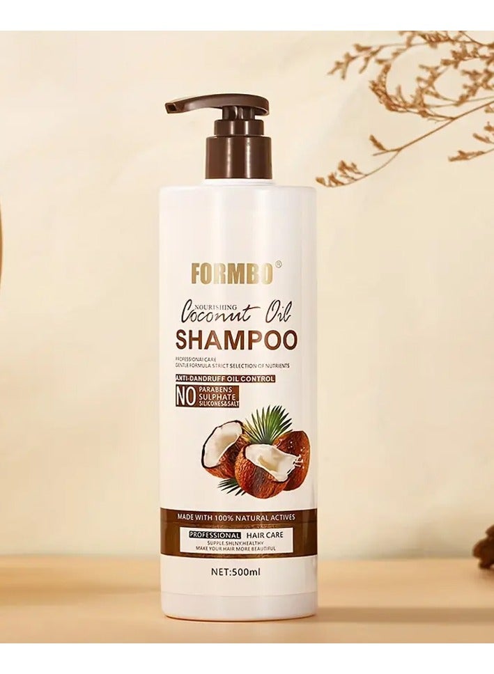 FORMBO Coconut Shampoo, Anti-Oil Shampoo Moisturizing Shampoo, Deep Cleansing Shampoo, Amino Acid Shampoo, Nourish Your Hair, 500ml - Image 1