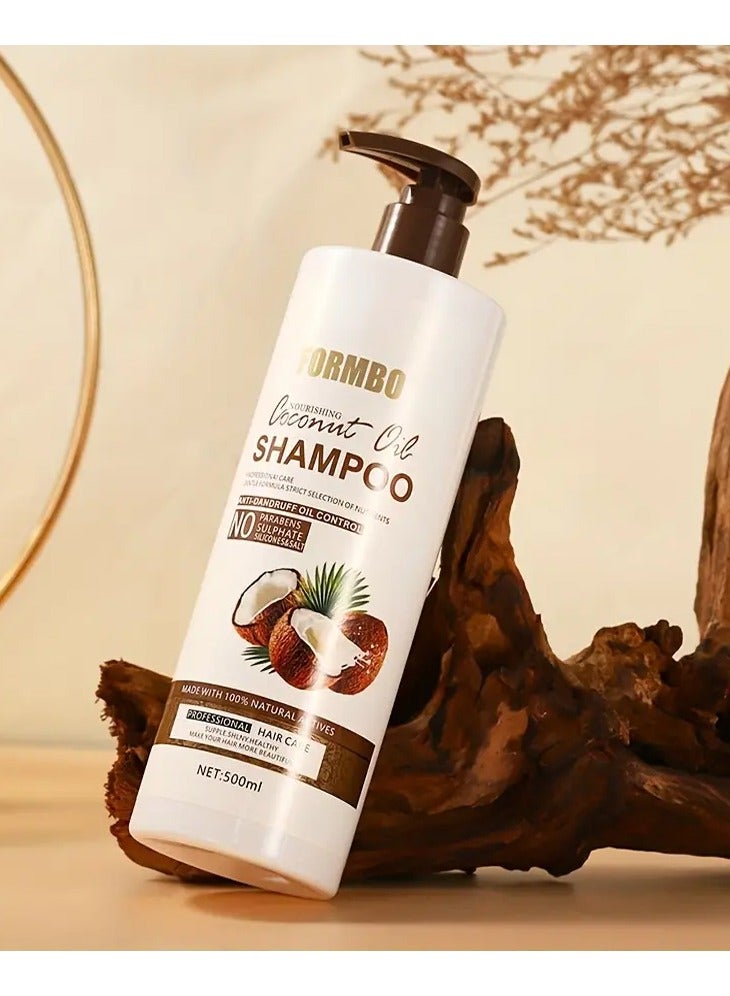 FORMBO Coconut Shampoo, Anti-Oil Shampoo Moisturizing Shampoo, Deep Cleansing Shampoo, Amino Acid Shampoo, Nourish Your Hair, 500ml - Image 2