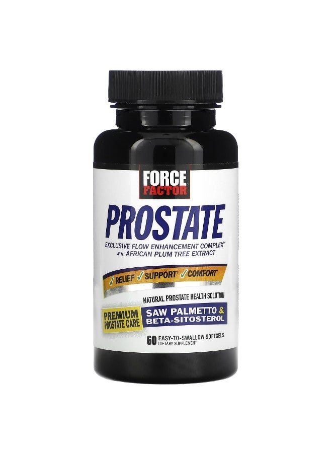Force Factor Force Factor, Prostate, Natural Prostate Health Solution, 60 Easy-To-Swallow Softgels  - Image 3