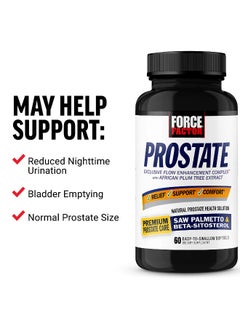 Force Factor Force Factor, Prostate, Natural Prostate Health Solution, 60 Easy-To-Swallow Softgels  - Image 4