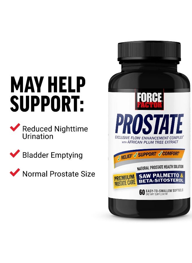 Force Factor Force Factor, Prostate, Natural Prostate Health Solution, 60 Easy-To-Swallow Softgels  - Image 4