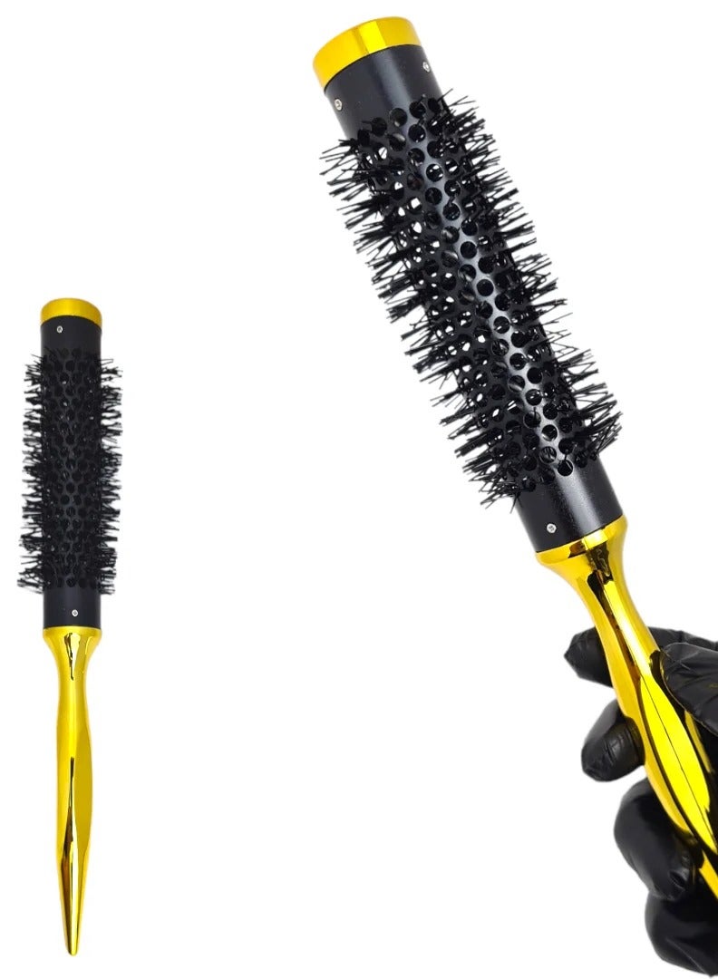 GOLD Wood Hair Dryer Brush, Size 1 with Size 4 Original Salon 2 Pieces - Image 2