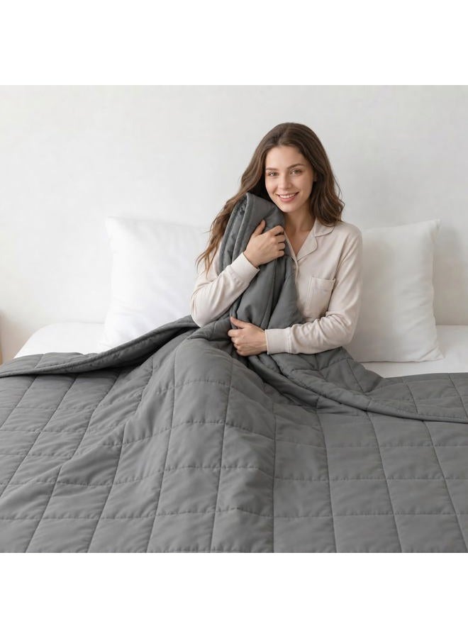 XVCAS Weighted Blanket 15lbs 48"x72", Cooling Heavy Throw for 160-220lbs Persons, Premium Glass Beads & Soft Breathable Fabric for All-Season Sleeping Comfort - Image 1