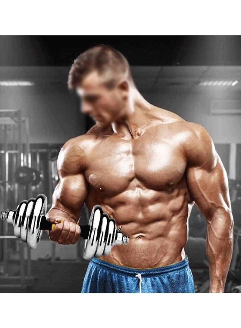 ULTIMAX Adjustable  Dumbbell Weights for Fitness Dumbbell Set with Barbell Connecting Rod Gym Weights-20kg - Image 2