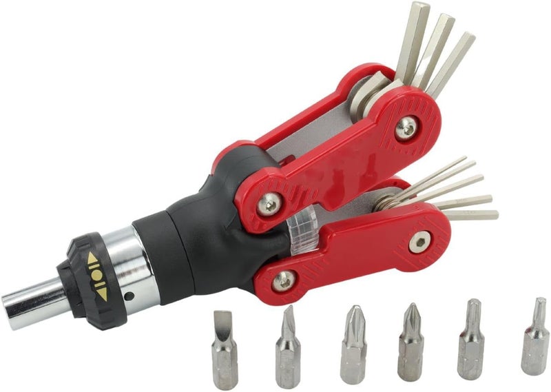 Niralasa Niralasa Plastic Multifunctional 13 In 1 Magnetic Ratchet Screwdriver Set With Hex Allen Key Wrench Set Hand Tools - Image 1