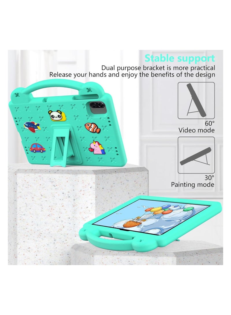 general Honor Pad X8a 11.0-inch 2024 Release Kids Case NDL-W09, EVA Silicone Shockproof Grip Kid-Friendly Case with Foldable Stand and Removable Cartoon - Image 4