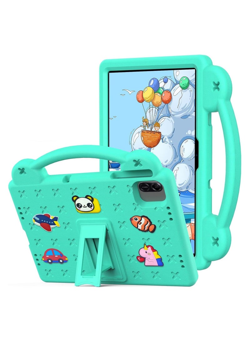 general Honor Pad X8a 11.0-inch 2024 Release Kids Case NDL-W09, EVA Silicone Shockproof Grip Kid-Friendly Case with Foldable Stand and Removable Cartoon - Image 1