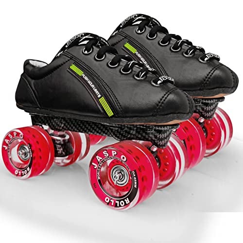 jaspo Unisex Pro Hyper Quad Outdoor Wheel Shoe Skates (2 Uk(Foot Length 22.5 Cms), Red) - Image 2