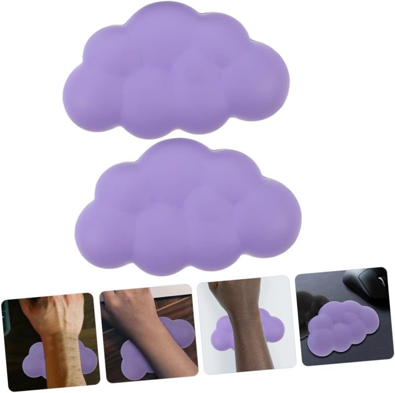 DOITOOL 5sets Cloud Keyboard Wrist Rest Pad Comfortable Office Table Support for Wrist Relief Slip Design for Gaming and Office Use 2pcs*5 - Image 5
