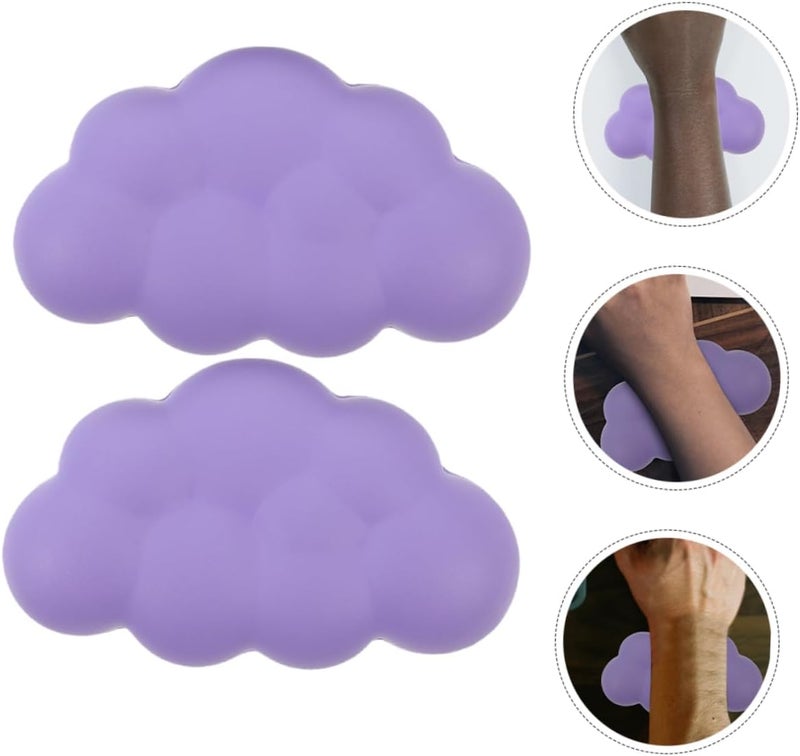 DOITOOL 5sets Cloud Keyboard Wrist Rest Pad Comfortable Office Table Support for Wrist Relief Slip Design for Gaming and Office Use 2pcs*5 - Image 4