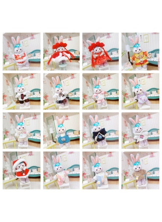 Generic - CloThes Only] STar Dew PendanT CloThes ReplacemenT T-shirT Jeans SkirT Shawl JumpsuiT Year Baby CloThes-Specifications:10cm-Color:10cm Pink Love Letter Overalls - Image 1