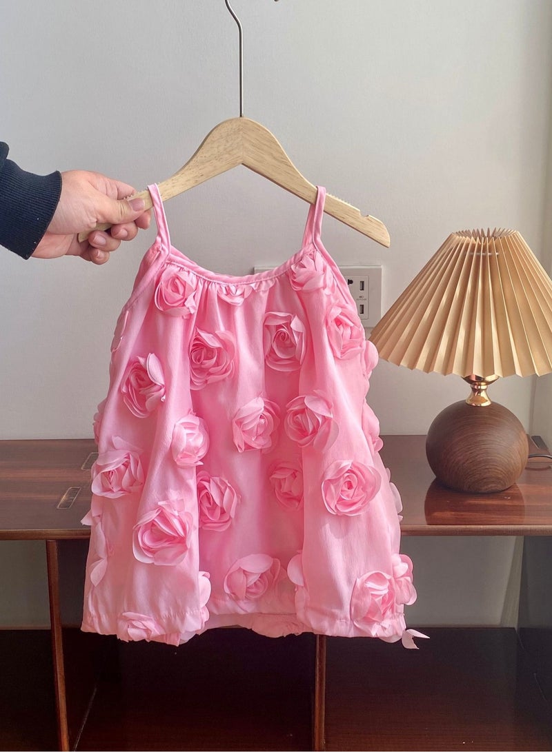 Children's Princess's Birthday Dress Performance  Puffy Dress with a Western Style - Image 1