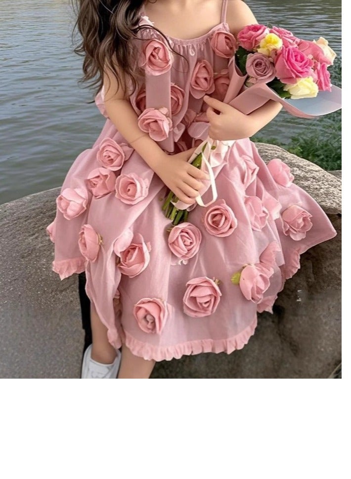 Children's Princess's Birthday Dress Performance  Puffy Dress with a Western Style - Image 4