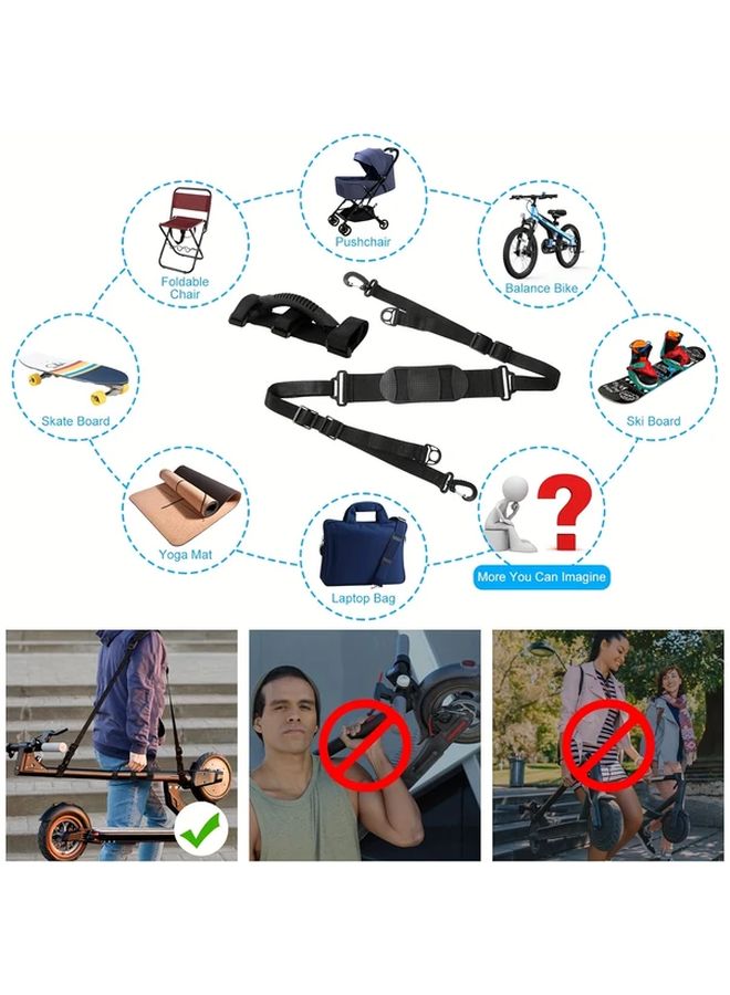 2pcs Set Adjustable Universal Shoulder Strap And Handle Strap For Bike Electric Scooter - Image 4