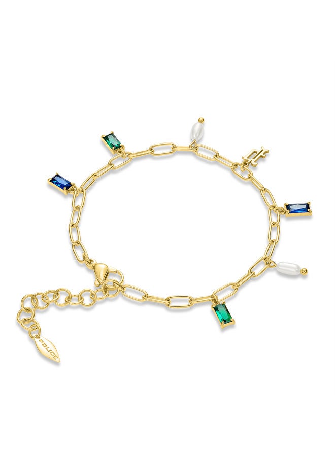 POLICE Ayara Bracelet for Women Multi-Crystal Charms with Iconic P Logo  - Image 3