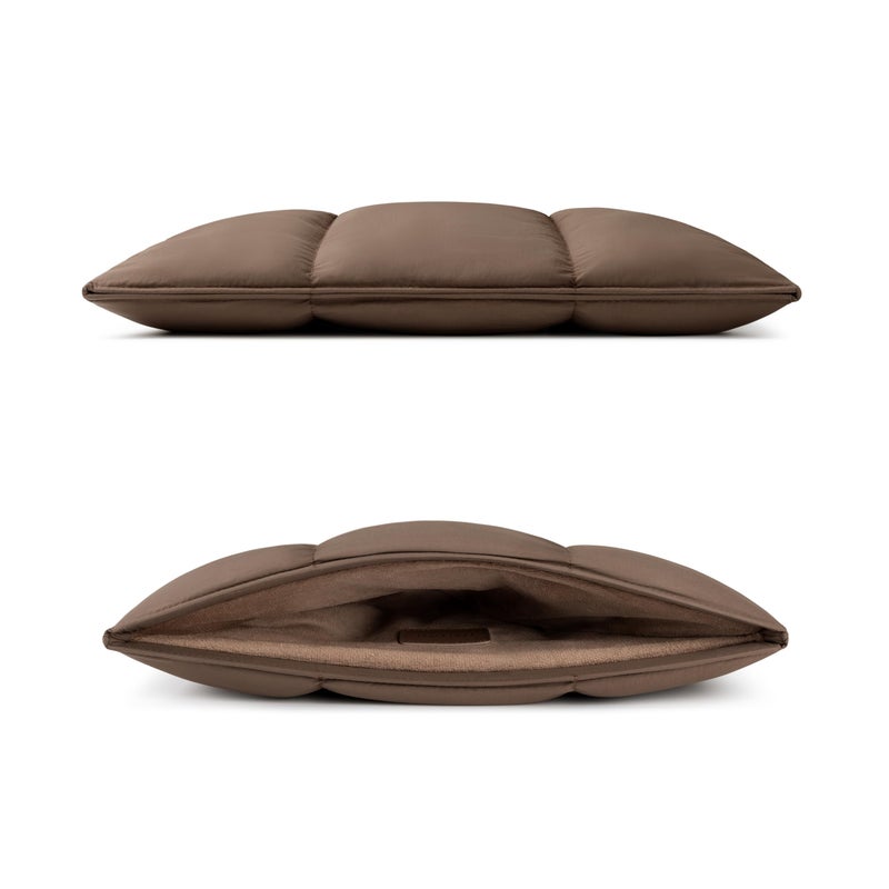 Comfyable Puffy Laptop Sleeve 13 Inch 14 Inch, Quilted Puffer Laptop Carrying Case for Women, Pillow Case Compatible with MacBook Air/Pro M5 M4 M3 M2 Pro/Max 2026, 13" MacBook Neo A18, Mocha Brown - Image 3