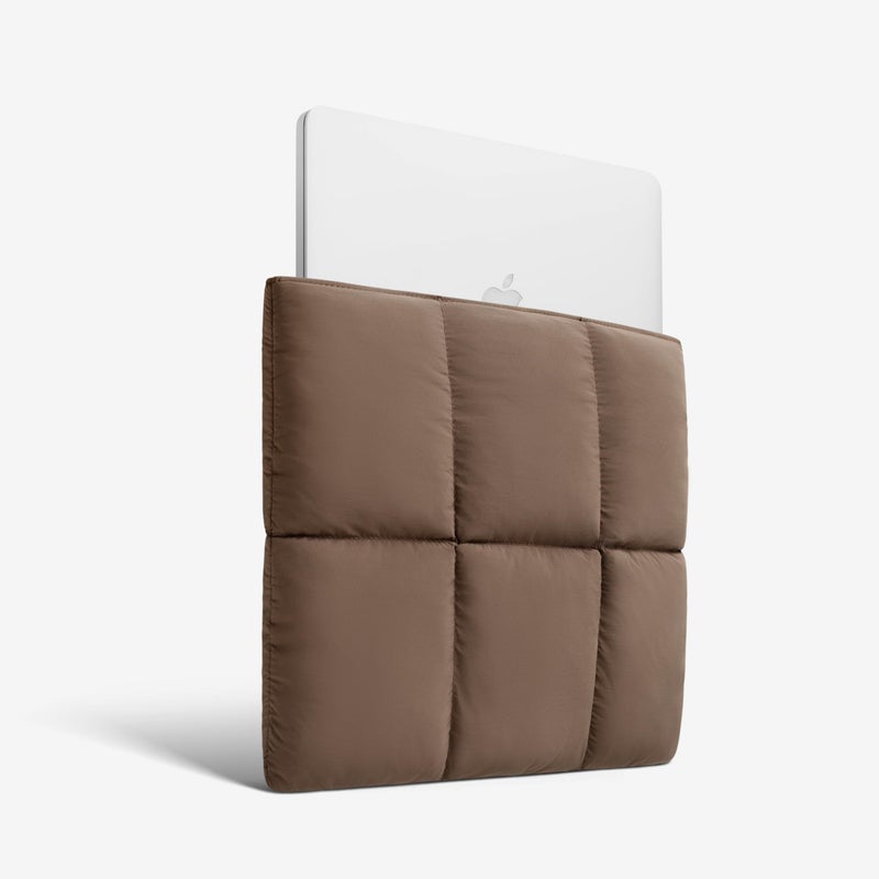 Comfyable Puffy Laptop Sleeve 13 Inch 14 Inch, Quilted Puffer Laptop Carrying Case for Women, Pillow Case Compatible with MacBook Air/Pro M5 M4 M3 M2 Pro/Max 2026, 13" MacBook Neo A18, Mocha Brown - Image 2