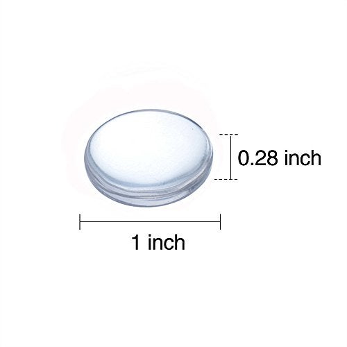 TKMOS 60 Pieces Transparent Glass Dome Imitation Gemstone Clear Round Dome Tiles Christmas Decor, Non-calibrated Round 1 inch/25mm for Photo Pendant Craft Jewelry Making - Image 2