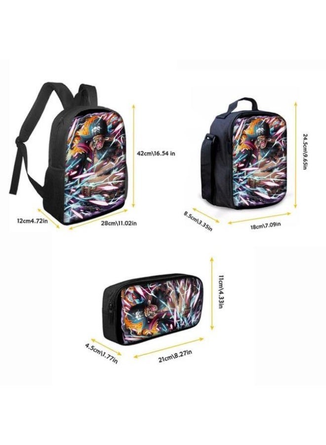 عام أحدث نموذج عالمي من الكرتون طباعة ثلاثة قطعة حقيبة مجموعة ( الطلاب ، الأطفال ، الأصدقاء ، نزهة ، تسلق الجبال ، الخ . ) - Image 4