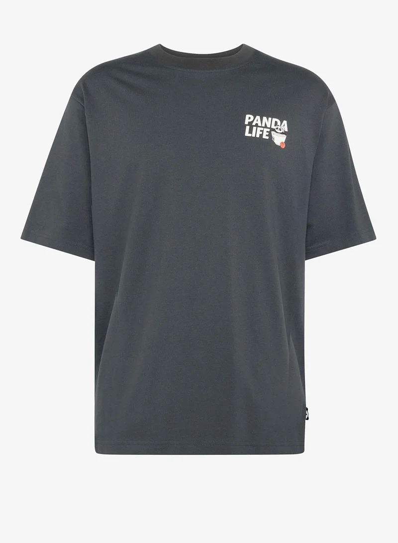 Adidas CARBON Panda Chill Hoop Graphic T-Shirt for Men | Best Price UAE