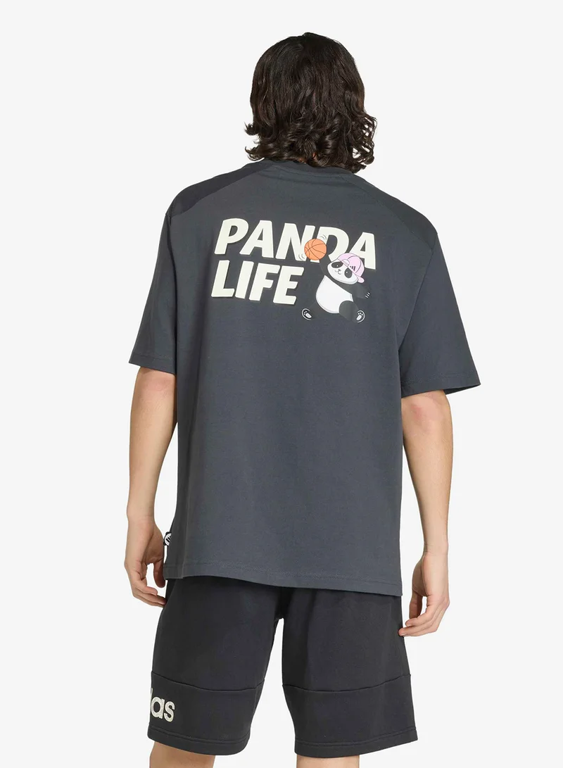 Adidas Panda Chill Hoop Graphic T-Shirt