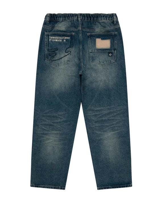 AAPE Moonface washed jeans