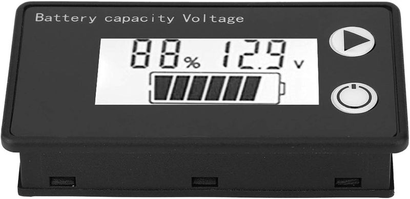 جهاز قياس طاقة البطارية VINGVO، مراقب لسعة البطارية مع شاشة LCD، جهاز اختبار مؤشر سعة البطارية للبطاريات ذات الجهد 12 فولت، عرض رقمي عالمي لبطاريات الليثيوم، (10-100 فولت) اللون الأزرق + إنذار. - Image 4