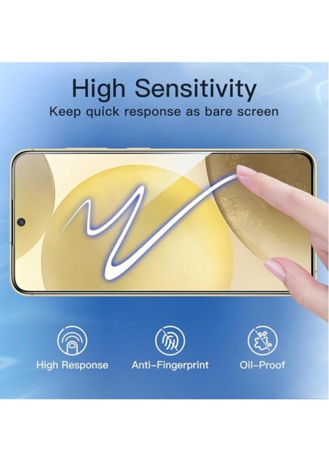 DUSALA Samsung Galaxy S25 Plus 5G Tempered Glass Film Anti-Spy Fingerprint ID Compatible with 2-Pack Bubble Free Tempered Glass for Samsung Galaxy S25 Plus 5G - Image 4