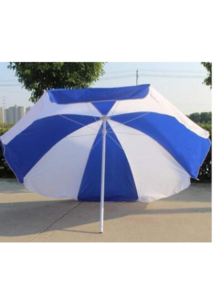 Vitacelli Portable Sunshade,Parasol,Sun Shade Umbrella,Inclined,Heat Insulation,Anti-Ultraviolet Function,Commonly Used in Garden,Beach,Patio,Fishing Essential – Blue & White L69xW69xH80 Inches  - Image 1