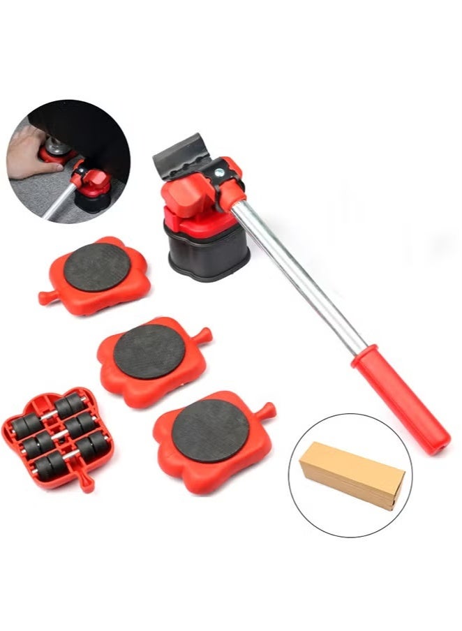 Convenient moving device Heavy lifting device with pry type heavy furniture moving roller kit, stronger load bearing, increase design, time and labor saving moving tool, 5 sets  - Image 4