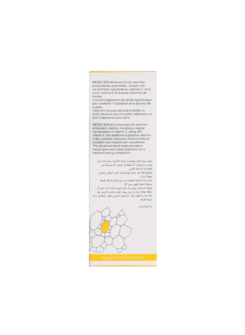 Medee Vitamin C Serum – Antioxidant Formula with Hyaluronic Acid & Vitamin E for Skin Brightening, Hydration, and Wrinkle Reduction – 30ml - Image 2