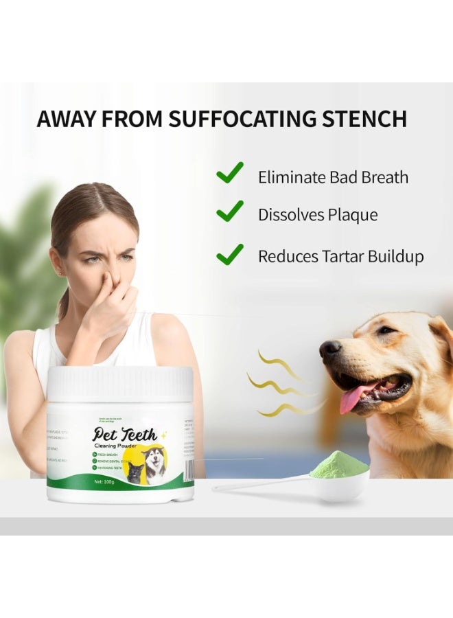 Jellico Pet Teeth Cleaning Powder, Cat Dental Powder, Fresh Breath, Cat Dental Care, Dental Powder Teeth Cleaning, Breath Freshener, Improve Oral & Gastrointestinal Health, Suitable for Large & Small Dogs - Image 2