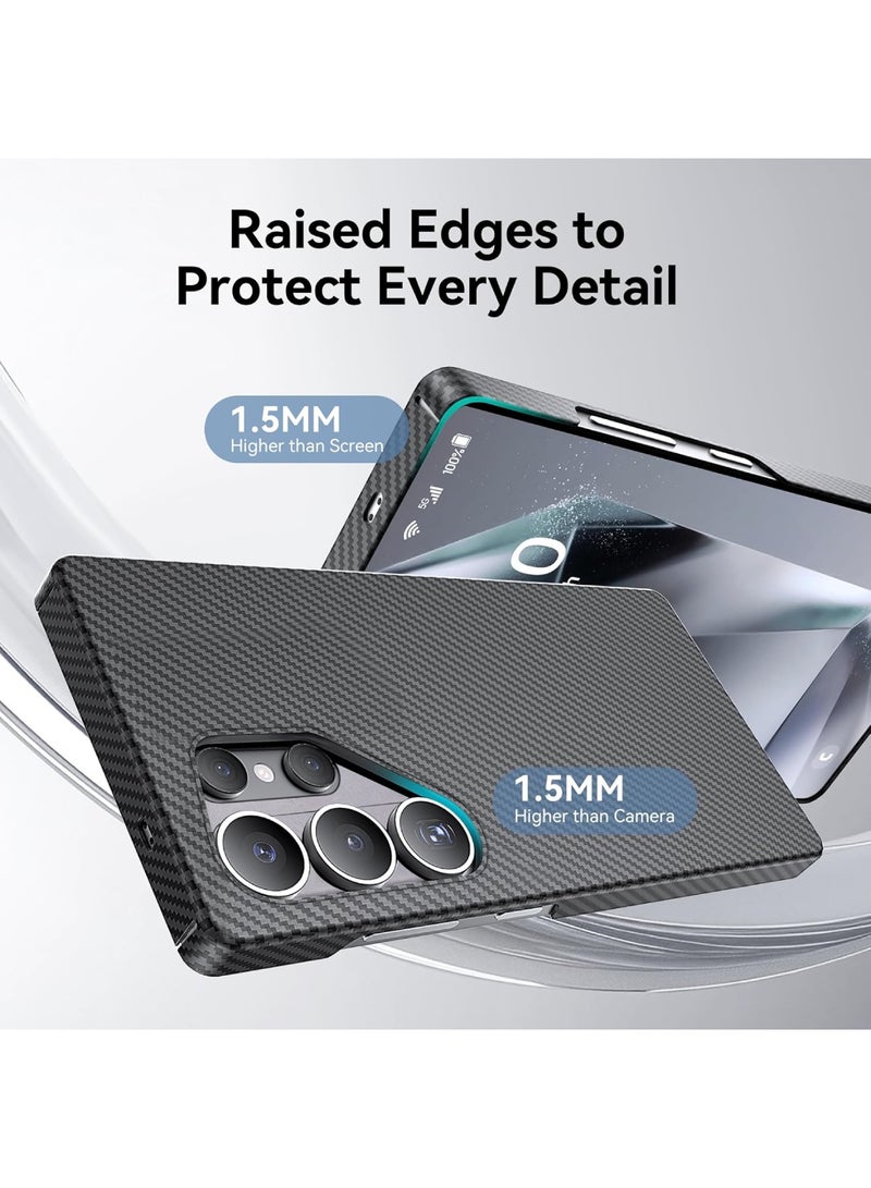 Adando Case for Samsung Galaxy S26 Ultra: Compatible with MagSafe Designed for S26 Ultra Case - 6.9 inch Slim Carbon Fiber Wireless Charging Rugged Shockproof Strong Magnetic Cover (Black) - Image 5