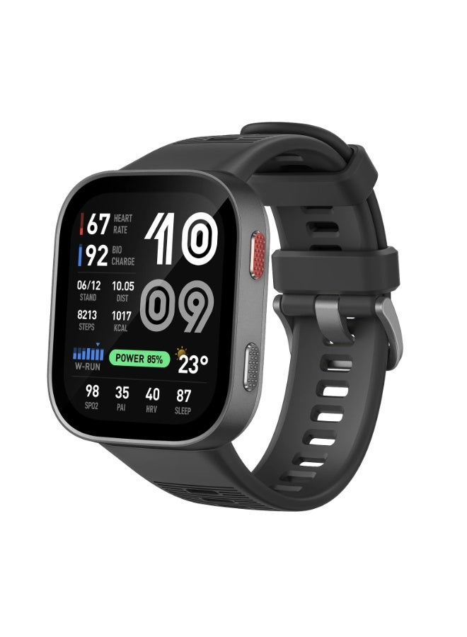 أمازفيت 550 mAh Amazfit Bip Max 50mm Smartwatch, 2.07" AMOLED Display, 20 Days of Battery, GPS, 4GB Storage, Offline Maps, Fitness Tracker, Hybrid Training, 150+ Sports, HYROX Mode, 5 ATM for Android & iPhone, Gray Carbon Gray - Image 1